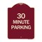Signmission Designer Series 30 Minute Parking, Burgundy Heavy-Gauge Aluminum Sign, 24" x 18", BU-1824-24427 A-DES-BU-1824-24427 - alternate 1